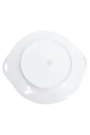 Vorschaubild 2 von Servierteller Porzellan Weiß Blumenmuster Elegant Festlich