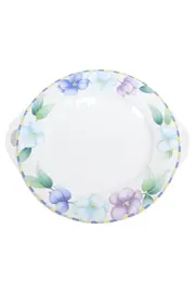 Vorschaubild 1 von Servierteller Porzellan Weiß Blumenmuster Elegant Festlich