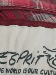 Vorschaubild 4 von Damen Hemdbluse Gr. 36 S Rot Kariert Casual Kurzarm Bluse Rüschen