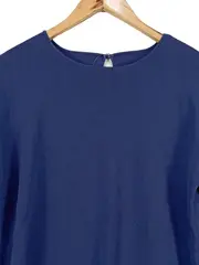 Vorschaubild 3 von Damen Pullover Gr. 42/XL Blau Casual Rippstrick
