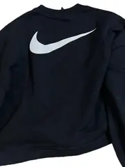 Vorschaubild 5 von Damen Sweatshirt Gr. 38/M Schwarz Cropped Sportlich Baumwolle
