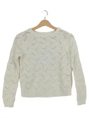 Vorschaubild 1 von Kinder Pullover Gr. 152 Weiß Lochmuster Strick