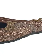 Vorschaubild 3 von Ballerinas Damen Gr. 38 Glitzer Gold Bronze Schleife Elegant