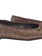Vorschaubild 4 von Ballerinas Damen Gr. 38 Glitzer Gold Bronze Schleife Elegant