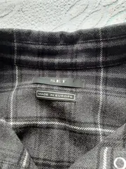 Vorschaubild 5 von Damen Hemdblusenkleid Gr. 38 Langarm Kariert Baumwolle Casual Midi