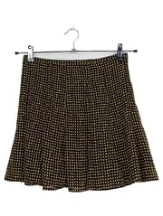 Vorschaubild 1 von Damen Minirock Gr. 34 XS Schwarz Gelb Kariert Retro