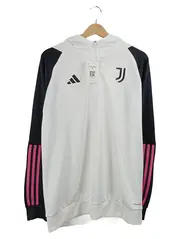 Vorschaubild 1 von Juventus Trainings Kapuzenpullover Herren Gr. M Weiß Schwarz Pink