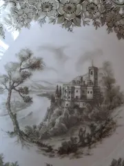 Vorschaubild 2 von Dekoschale Porzellan Klassisch 13 cm Weiß Florales Muster