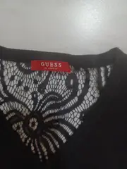 Vorschaubild 3 von Damen Pullover Gr. S Schwarz Spitze V-Ausschnitt Langarm Elegant