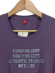 Vorschaubild 2 von Damen T-Shirt Gr. XL Lila Schriftzug New York City Baumwolle