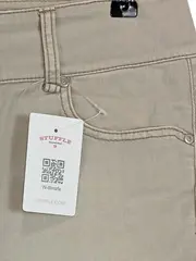 Vorschaubild 5 von Jeansrock Damen Beige Gr. 38/M Casual Baumwolle Midirock