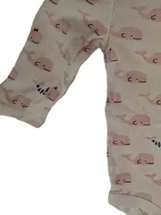 Vorschaubild 3 von Baby Mädchen Body Langarm Gr. 68 Wal Muster Beige Baumwolle
