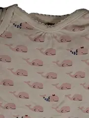 Vorschaubild 2 von Baby Mädchen Body Langarm Gr. 68 Wal Muster Beige Baumwolle