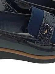 Vorschaubild 3 von Damen Loafer Slipper Gr. 39 Blau Klassisch