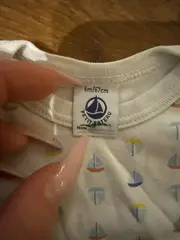 Vorschaubild 2 von Baby Body Langarm Weiß Segelboote Gr. 68 (67)