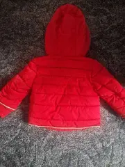 Vorschaubild 2 von Kinder Winterjacke Rot Gesteppt Kapuze Gr. 80, 86