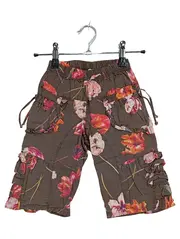 Vorschaubild 1 von Mädchen Cargo-Shorts Blumenmuster Gr. 86 braun