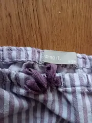 Vorschaubild 2 von Baby Jogginghose Gr. 68 gestreift Lila Weiß Baumwolle