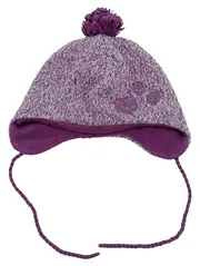 Vorschaubild 1 von Kinder Wintermütze Mädchen Lila Pompon Fleece gefüttert