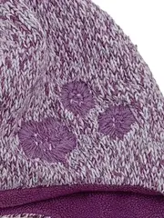 Vorschaubild 2 von Kinder Wintermütze Mädchen Lila Pompon Fleece gefüttert