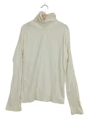 Vorschaubild 1 von Langarmshirt Rollkragen Kinder Gr. 152 Weiß Baumwolle