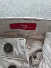 Vorschaubild 2 von Damen Jeans Slim Fit Hose Beige Gr. S Casual