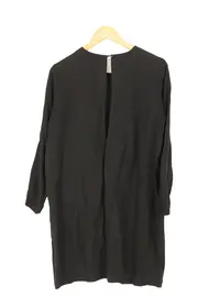 Vorschaubild 2 von Etuikleid Damen Gr. 38/M Schwarz Elegant Minimalistisch Viskose