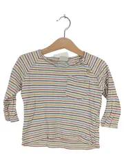 Vorschaubild 1 von Kinder Langarmshirt gestreift Gr. 74 Brusttasche Mehrfarbig