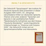 Vorschaubild 3 von Sprachreport Zeitschrift Heft 1/2017 Wissenschaft