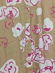 Vorschaubild 3 von Damen Blusenkleid Gr. 36;S Beige Blumenmuster Baumwolle Casual