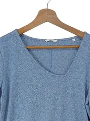 Vorschaubild 2 von Damen Langarmshirt Gr. 42 Blau Meliert Casual