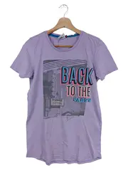 Vorschaubild 2 von T-Shirt Kurzarm Grafik Lila Gr. 128 Kinder Streetwear Freizeit