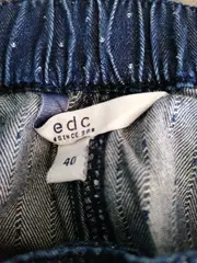 Vorschaubild 2 von EDC Damen Jeansrock Minirock Punkte Blau Gr. 40 L Baumwolle