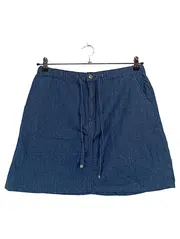 Vorschaubild 1 von EDC Damen Jeansrock Minirock Punkte Blau Gr. 40 L Baumwolle