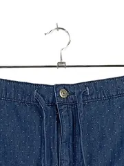 Vorschaubild 3 von EDC Damen Jeansrock Minirock Punkte Blau Gr. 40 L Baumwolle