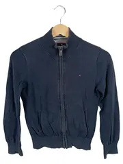 Vorschaubild 1 von Strickjacke Kinder Gr. 10/140 Blau Reißverschluss Baumwolle