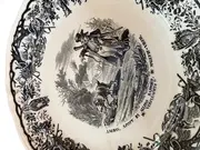 Vorschaubild 2 von Mettlach Wandteller Jagd Motiv Porzellan Weiß 22cm