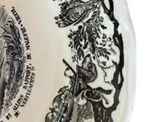 Vorschaubild 3 von Mettlach Wandteller Jagd Motiv Porzellan Weiß 22cm
