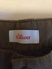 Vorschaubild 6 von Damen Stoffhose Oliv Gr. 36 W28 High Waist Lyocell