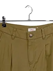 Vorschaubild 3 von Damen Stoffhose Oliv Gr. 36 W28 High Waist Lyocell