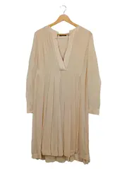 Vorschaubild 1 von Damen Freizeitkleid Gr. 40/L Beige Elegant Acetat