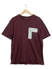 Vorschaubild 1 von Herren T-Shirt Gr. L Bordeaux Brusttasche Baumwolle Minimalistisch