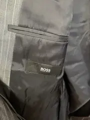 Vorschaubild 2 von Herren Anzug Nadelstreifen Grau Sakko Hose Wolle Gr. 56