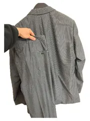 Vorschaubild 3 von Herren Anzug Nadelstreifen Grau Sakko Hose Wolle Gr. 56
