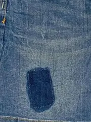 Vorschaubild 3 von Jeansrock Kinder Mädchen Gr. 164 Blau Casual Minirock Fransen