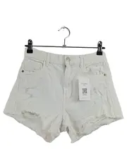 Vorschaubild 1 von Kinder Jeans Shorts Weiß Zerrissen Gr. 152 Baumwolle