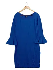 Vorschaubild 1 von Damen Freizeitkleid Gr. 40/L Blau Elegant Midikleid Viskose