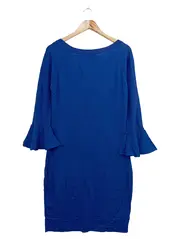 Vorschaubild 2 von Damen Freizeitkleid Gr. 40/L Blau Elegant Midikleid Viskose