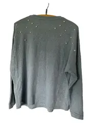 Vorschaubild 2 von Damen Pullover Gr. 40/L Blau mit Perlen Casual