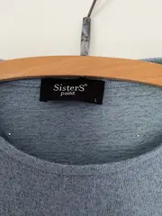 Vorschaubild 3 von Damen Pullover Gr. 40/L Blau mit Perlen Casual